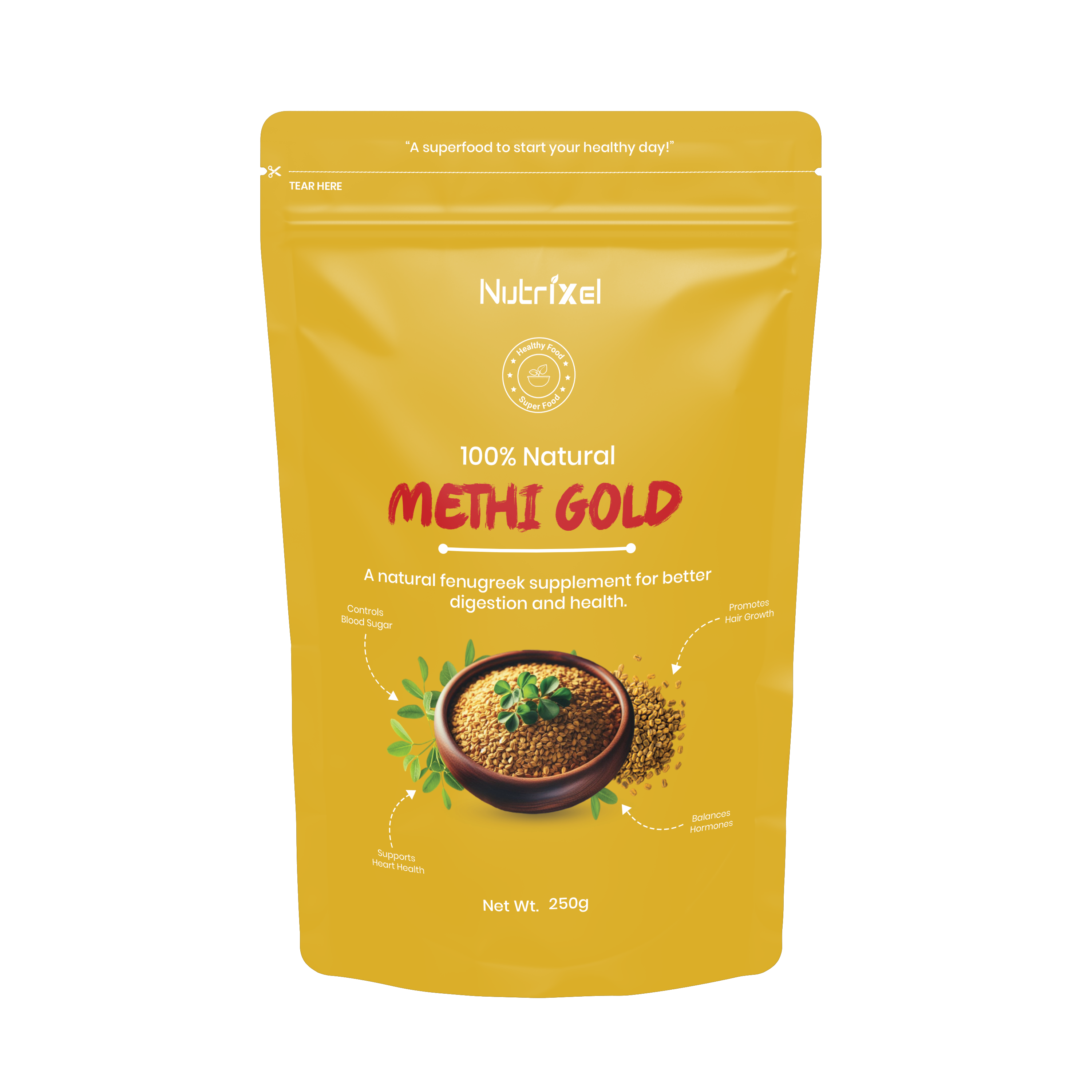 Methi Gold - 250 G | Nutrixel by Nature Rang - Nature Rang